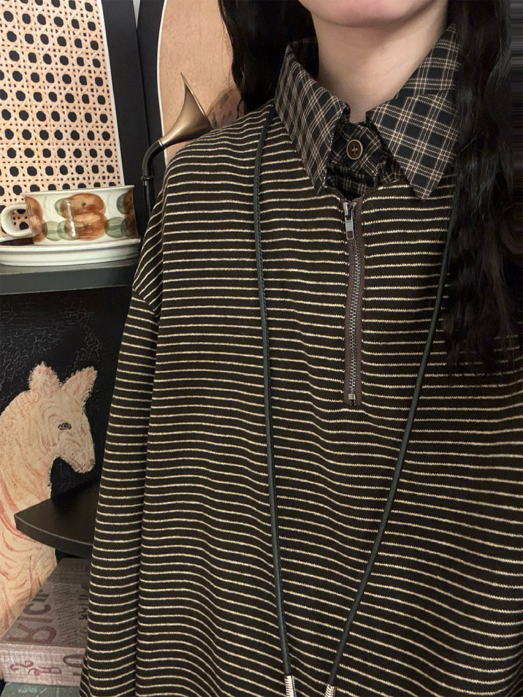 Maillard Stripe Unisex Layer Sweatshirts-ntbhshop