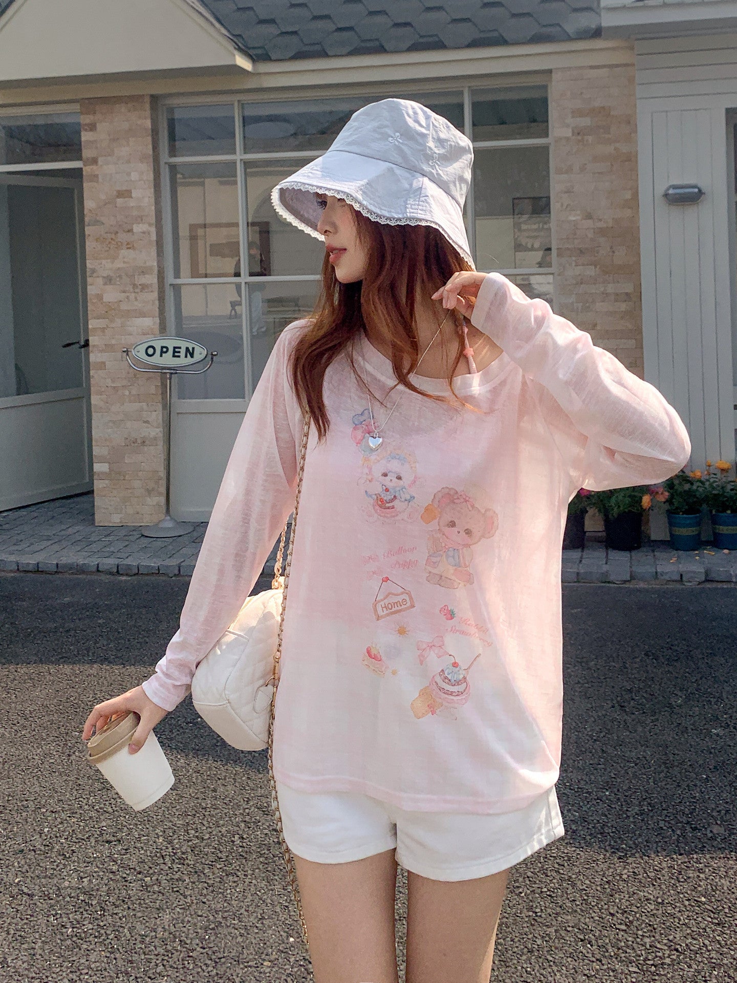 Sweet Home Bear Sheer Top-Tops-ntbhshop