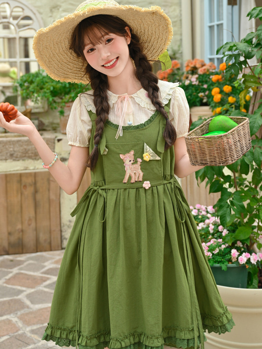 Dear Bambi Pinafore Dress-Dresses-ntbhshop