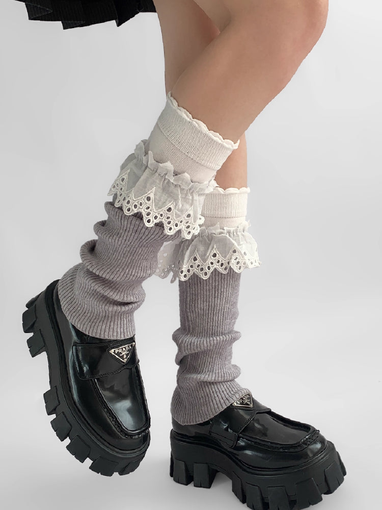 Cream Puff Lace Leg Warmers & Socks-ntbhshop