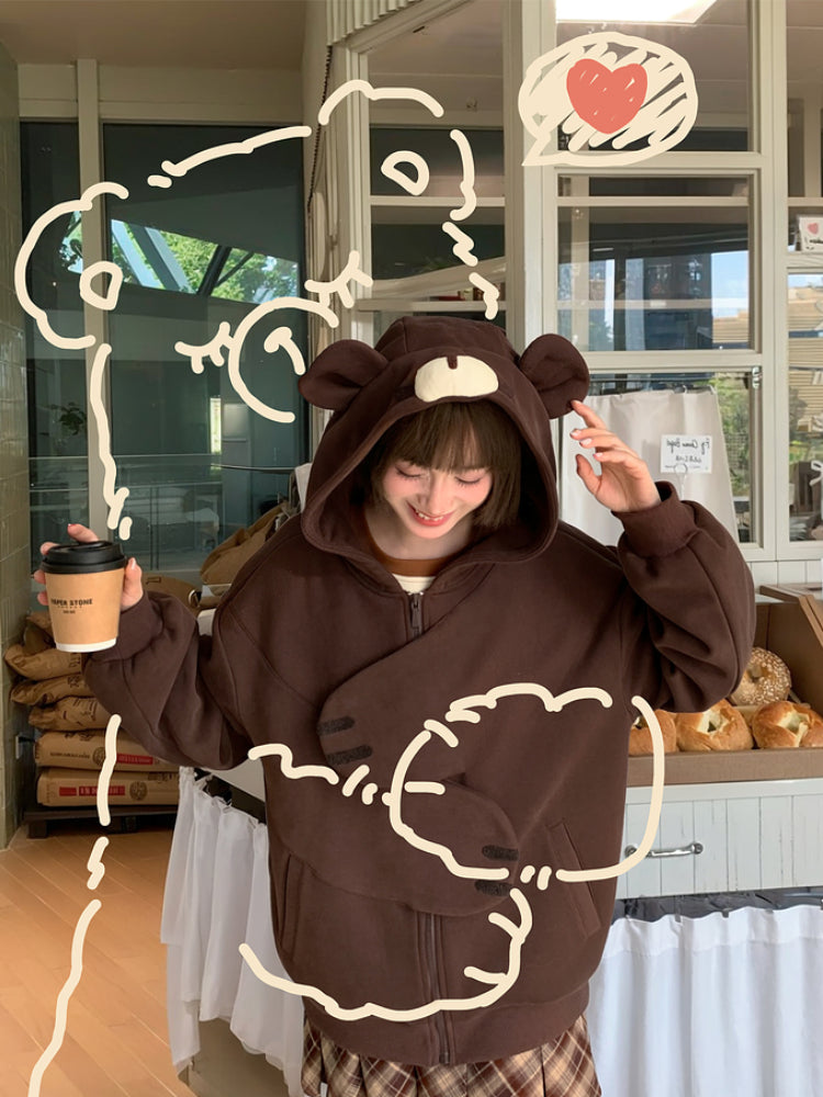 Cocoa Bear Hug Hoodie-ntbhshop