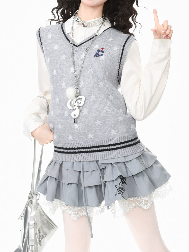 Sky Club Knit Vests-Outerwear-ntbhshop