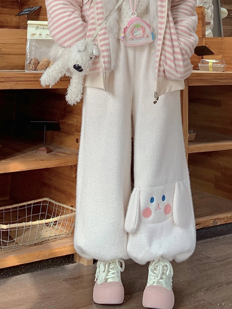 Piggy Bunny Fleece Bubble Pants-Bottoms-ntbhshop