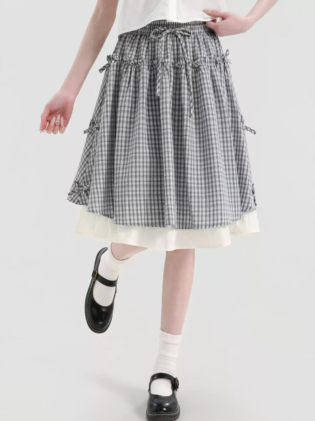 Storybook Plaid Midi Skirt-Bottoms-ntbhshop