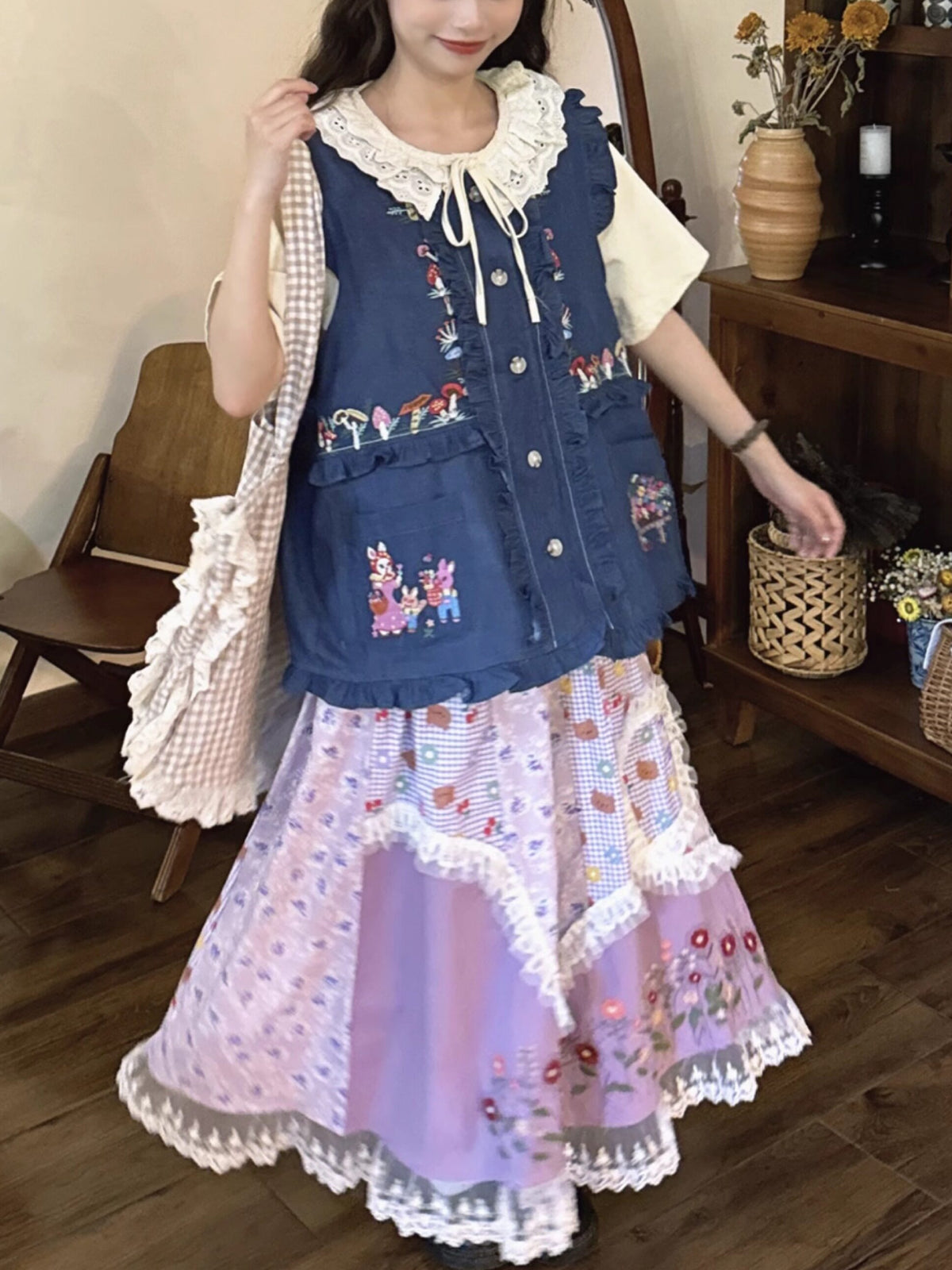 Mori Trail Embroidered Vest-Outerwear-ntbhshop