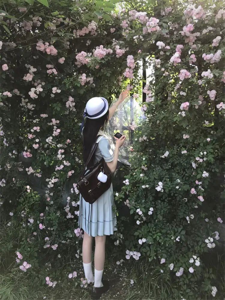 Azure Dream Short Sleeve JK Uniform Blouse-ntbhshop