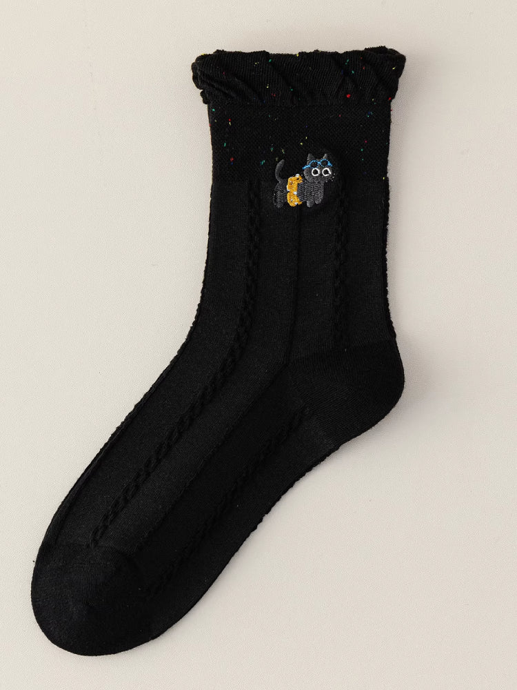 Bubble Cat Crew Socks-ntbhshop