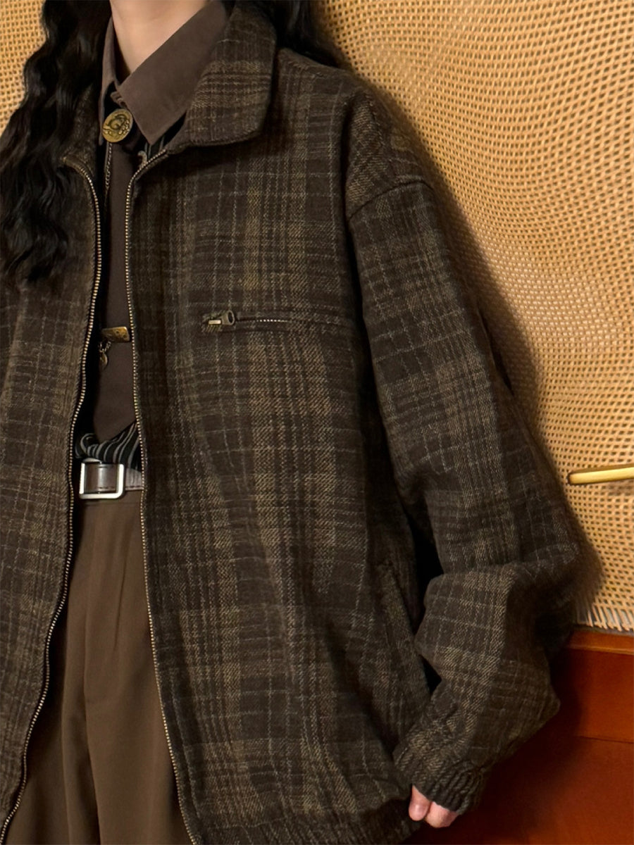 Walnut Scholar Plaid Jacket-Outerwear-ntbhshop