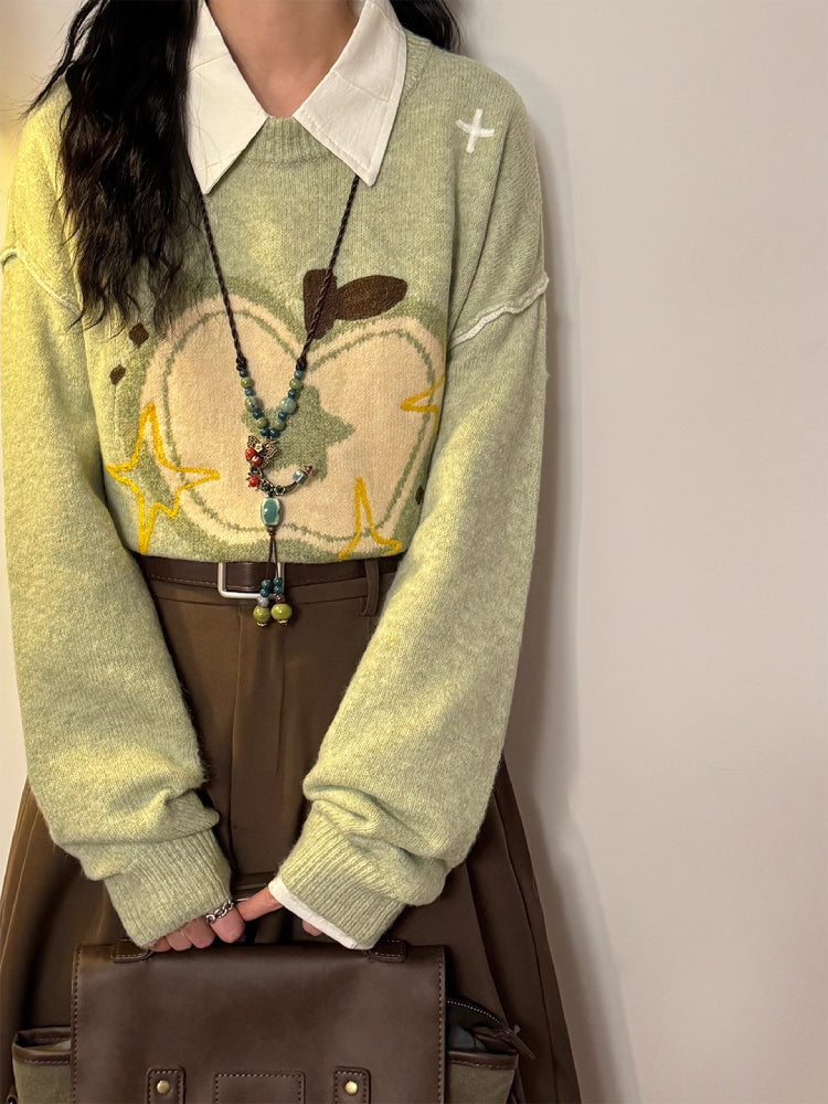 Apple Harvest Whimsy Knit Sweaters-ntbhshop