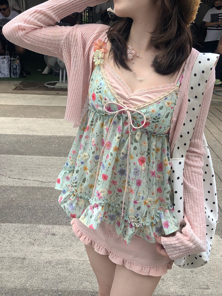 Garden Bloom Cardigans & Layer Camis-Sets-ntbhshop