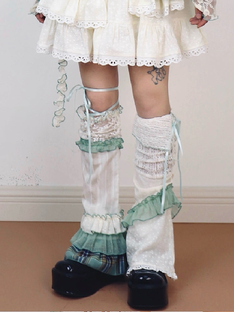 Yabi Dream Asymmetrical Leg Warmers-ntbhshop