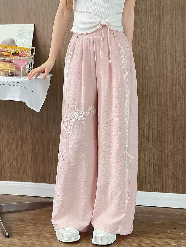 Honey Cloud Wide Pants-Bottoms-ntbhshop