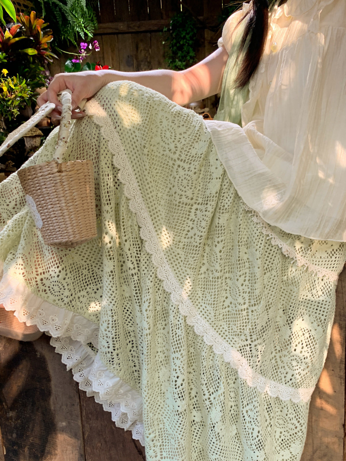 Forest Lace Crochet Skirt-Bottoms-ntbhshop