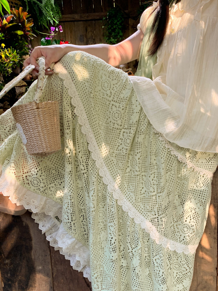 Forest Lace Crochet Skirt-Bottoms-ntbhshop