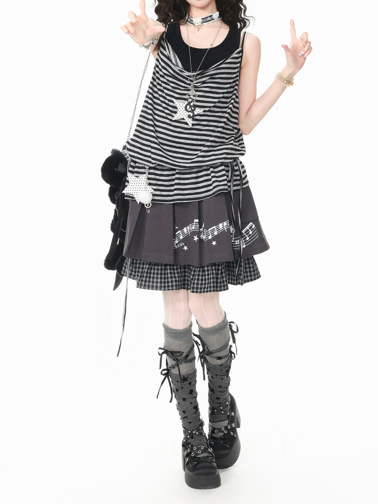 Whimsy Melody Pleated Skirt-Bottoms-ntbhshop