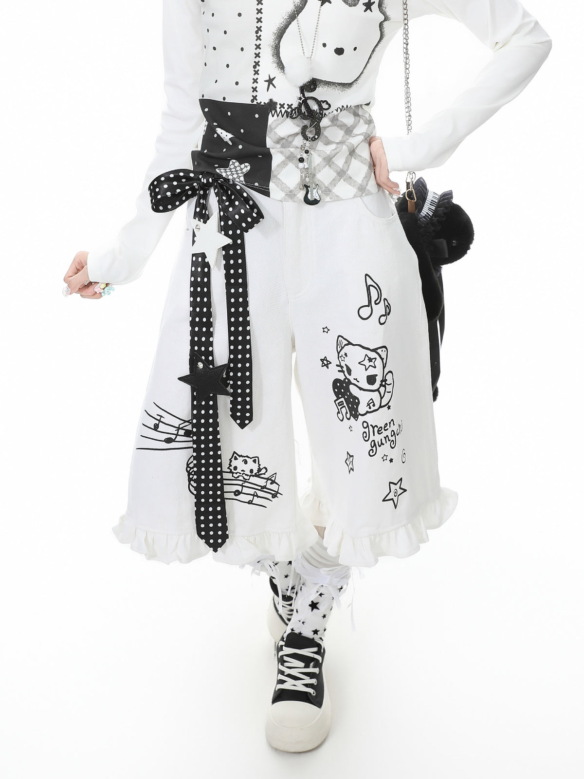 Melody Kitty Culotte Shorts-Bottoms-ntbhshop