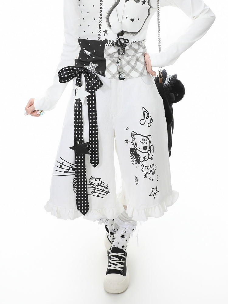Melody Kitty Culotte Shorts-Bottoms-ntbhshop