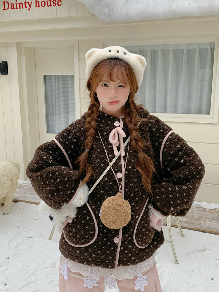 Frosty Blush Fleece Jacket & Quilt Pants-Sets-ntbhshop