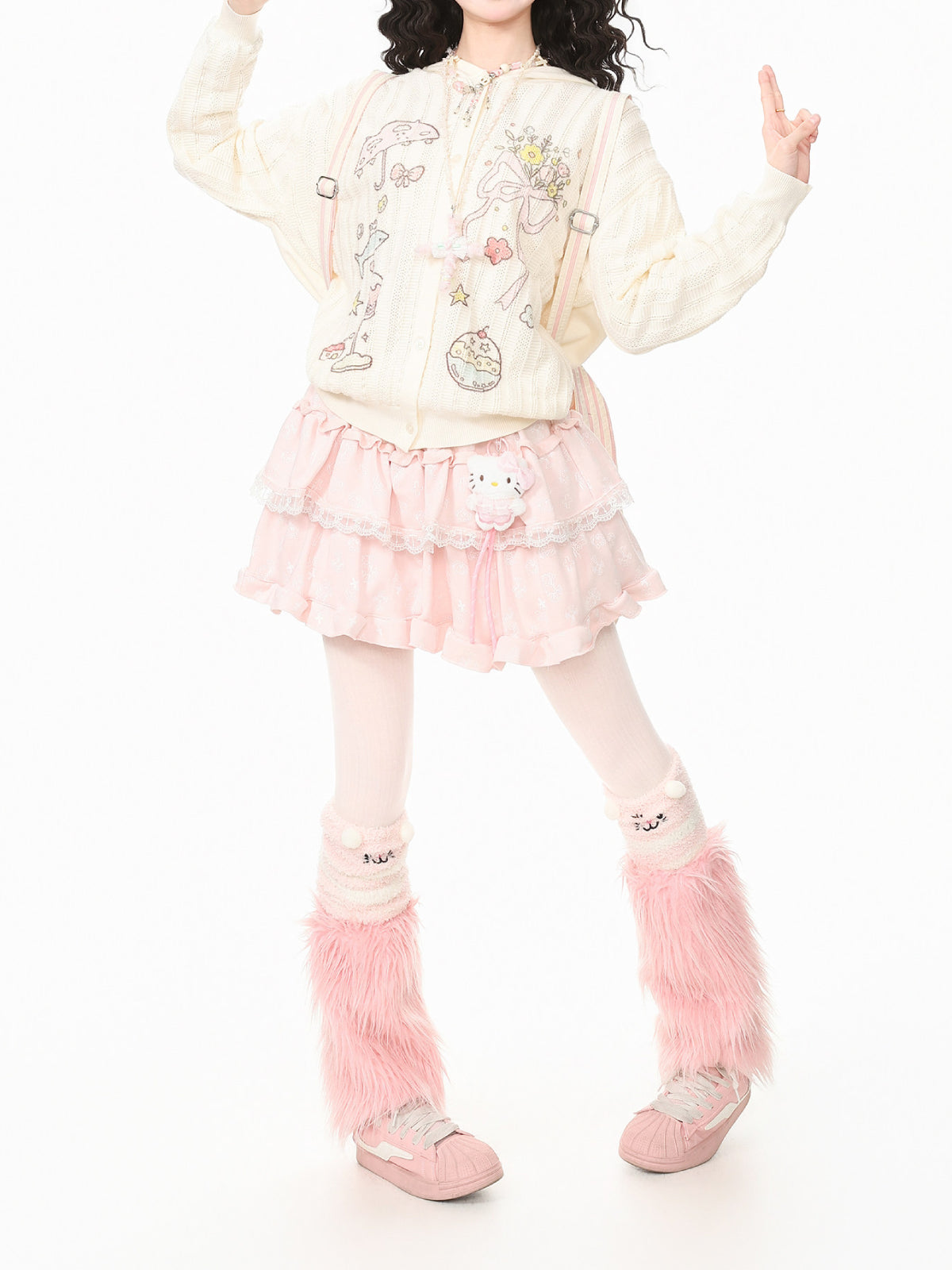 Whimsy Picnic Knit Hoodies-Outerwear-ntbhshop