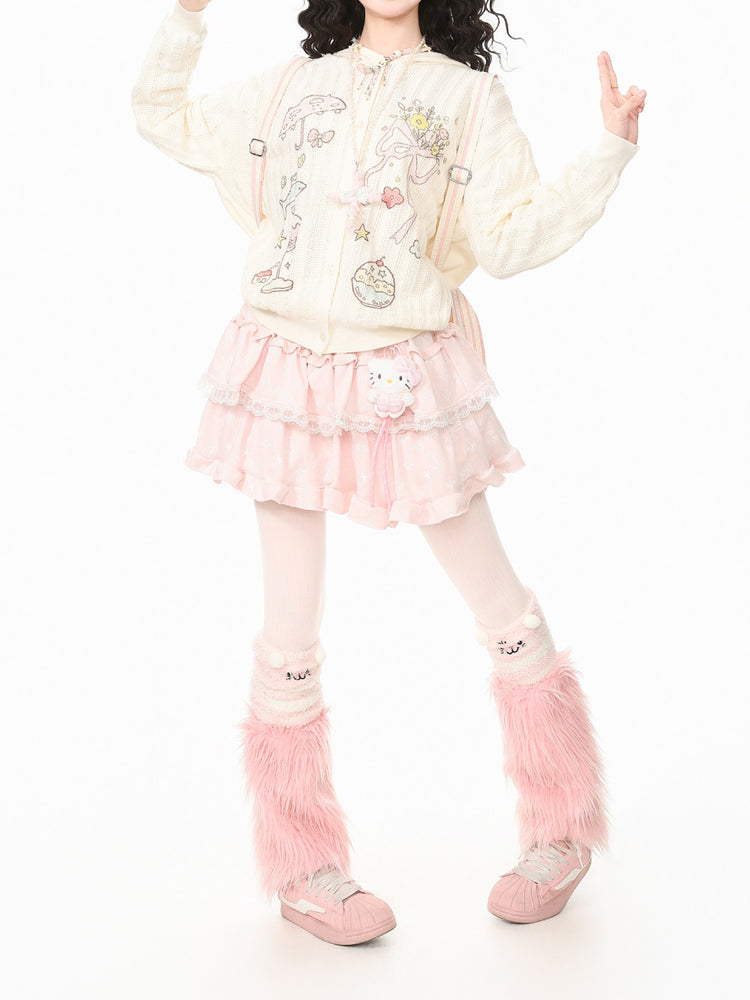 Whimsy Picnic Knit Hoodies-Outerwear-ntbhshop