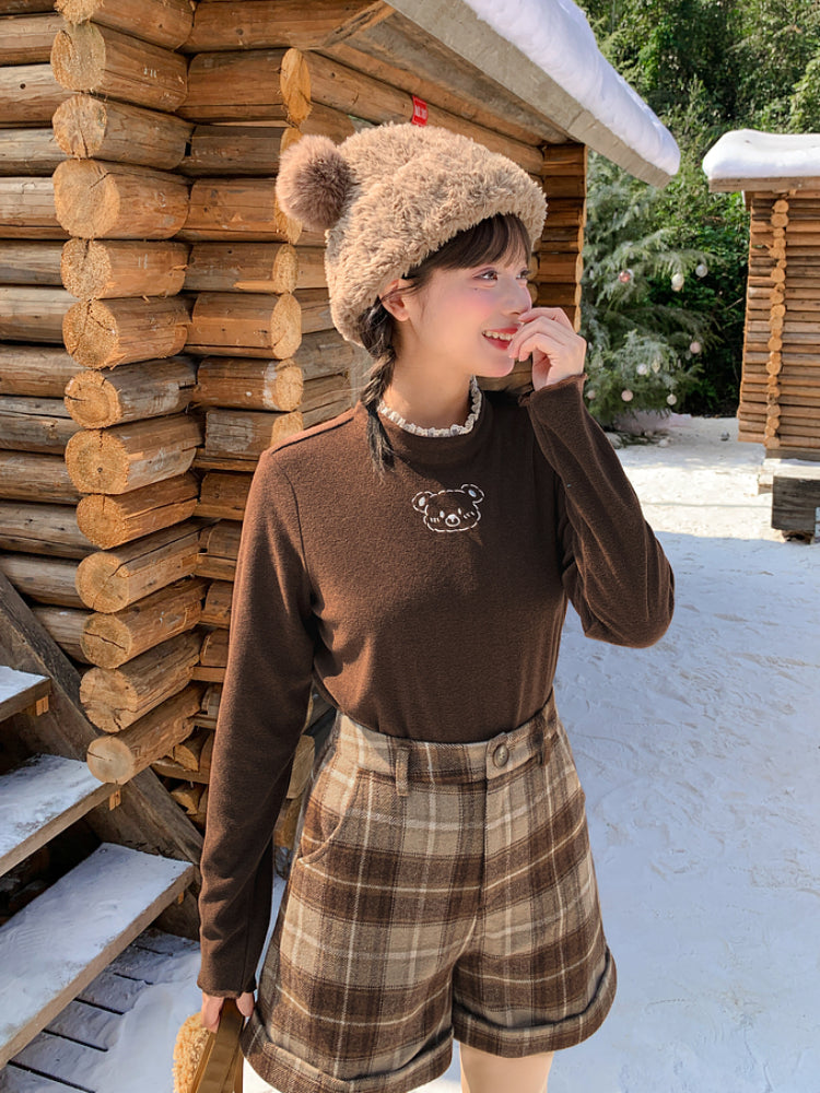 Brown Bear Cozy Base Turtleneck-ntbhshop