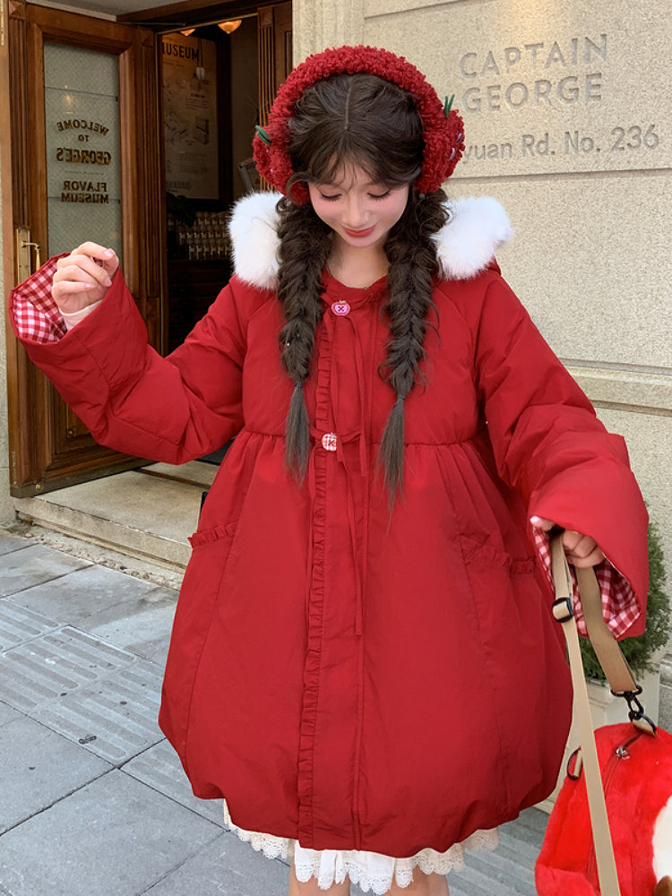 Apple Snow Puffer Coat-ntbhshop