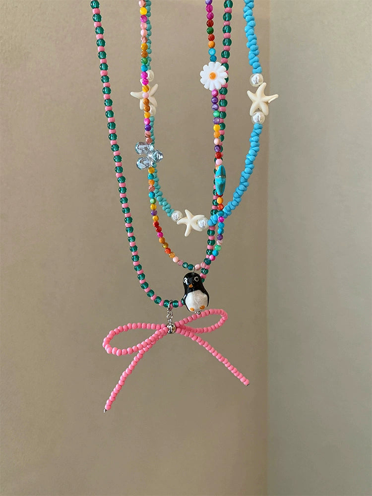 Dopamine Pop Beaded Clavicle Necklaces-ntbhshop