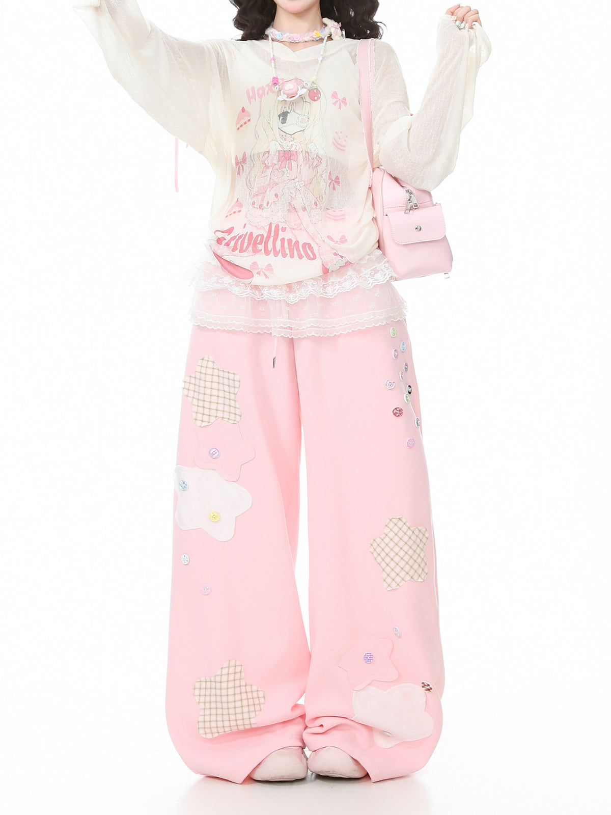 Whimsy Button Patch Pants-Bottoms-ntbhshop