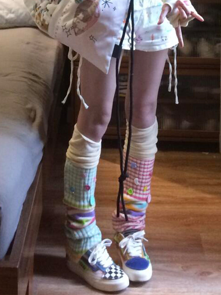 Button Pop Dopamine Leg Warmers-ntbhshop