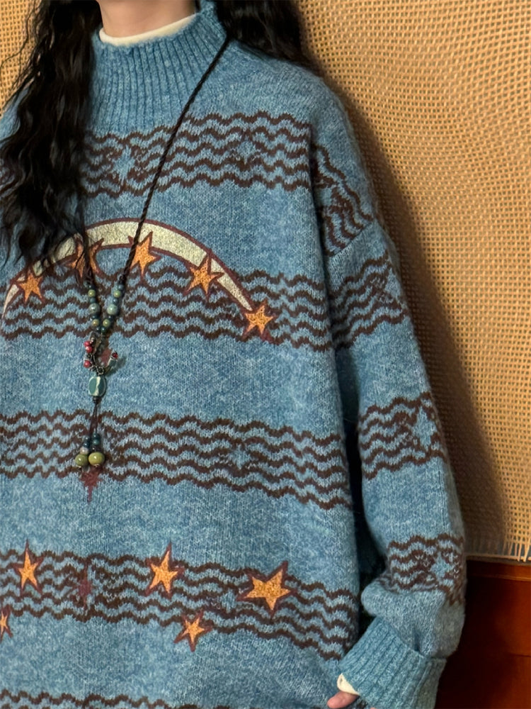 Starlit Voyager Turtleneck Knit Sweaters-ntbhshop