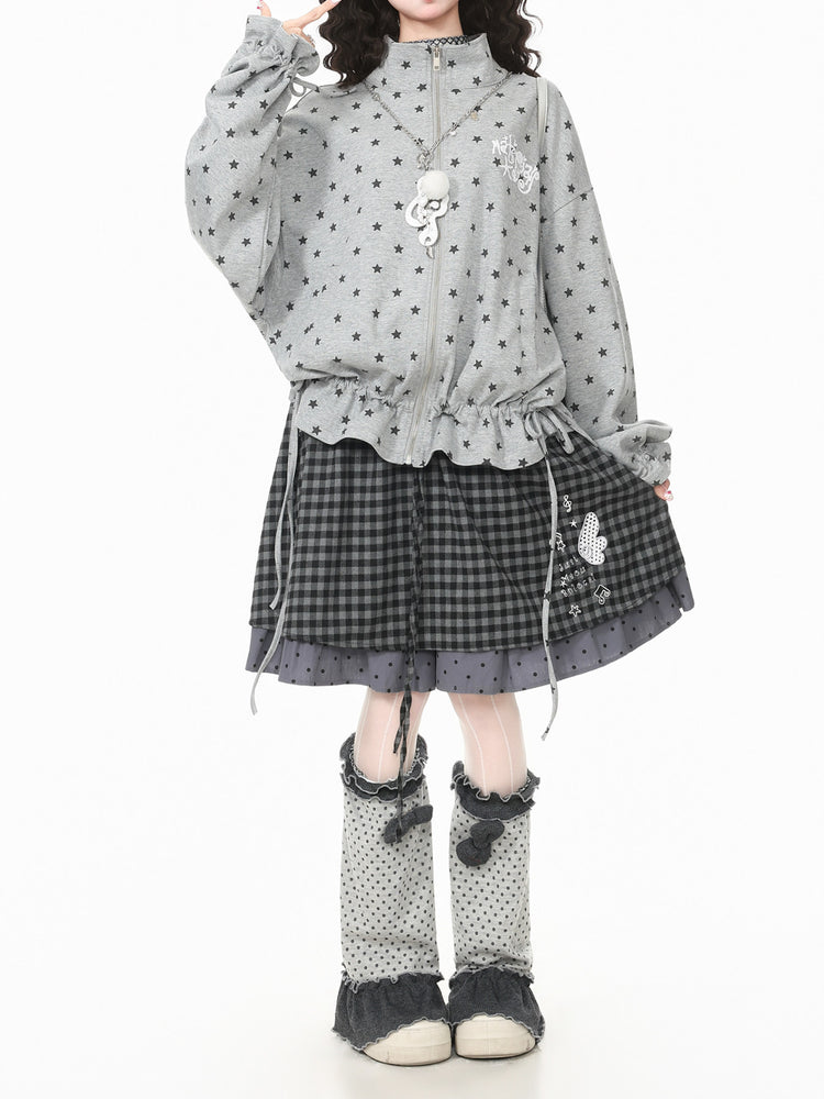Milky Moon Stand-Collar Jackets-Outerwear-ntbhshop