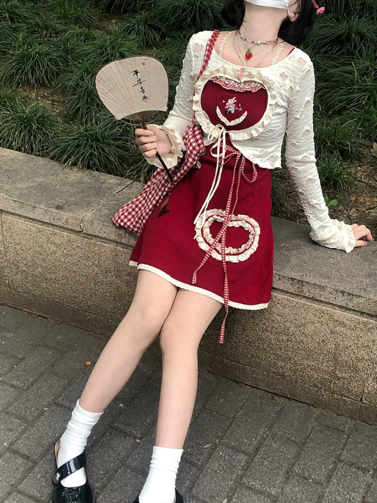 Heart Cut Sunscreen Crop Cardigan-ntbhshop