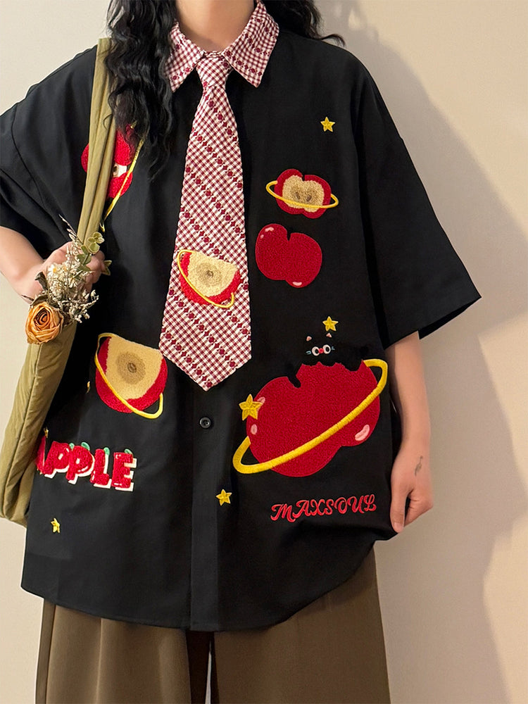 Star Apple Gingham Tie Shirts-Tops-ntbhshop