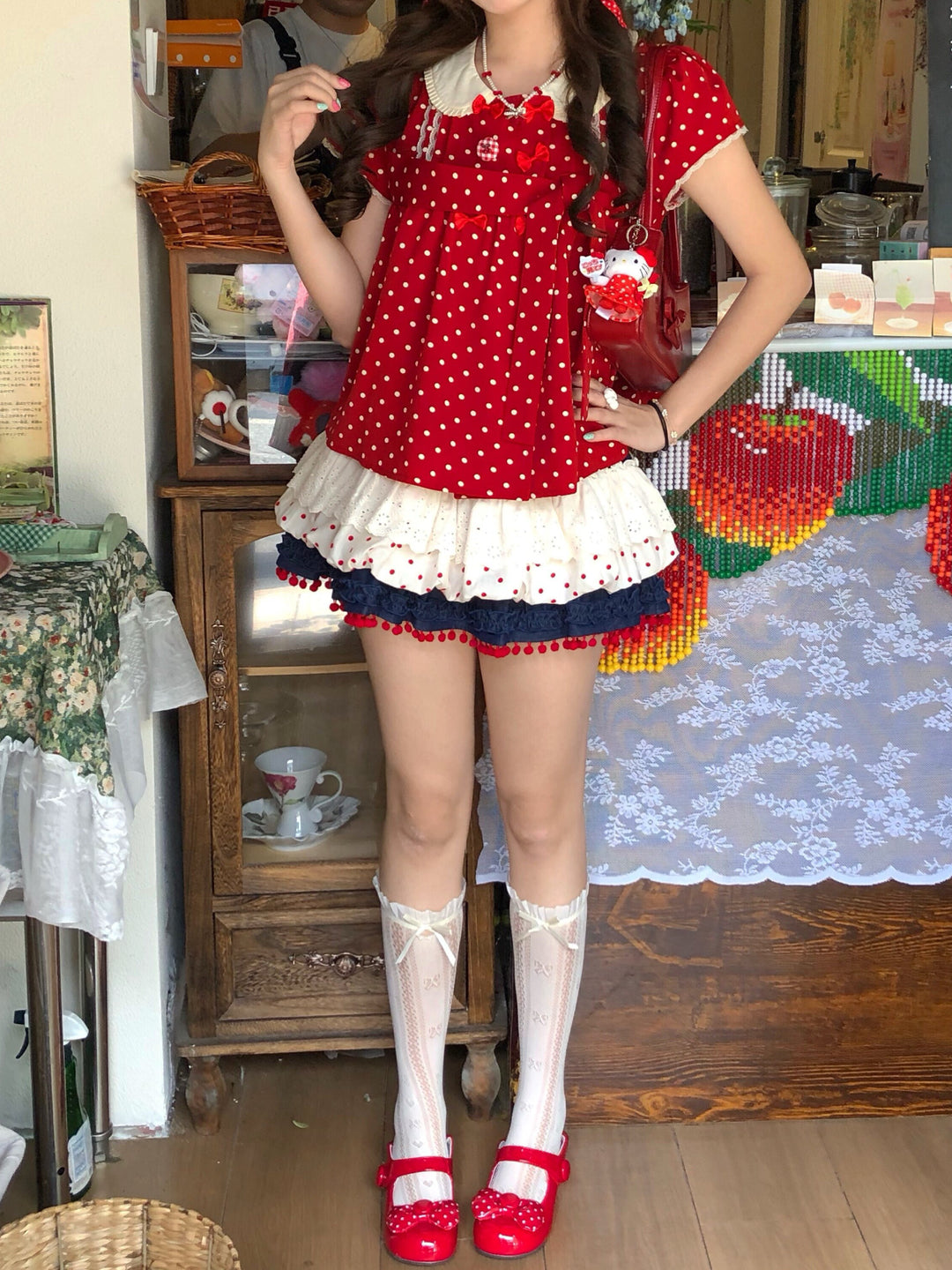 Cherry Darling Cotton Skirt-Bottoms-ntbhshop