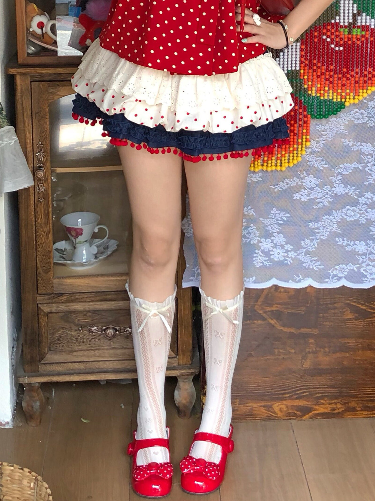 Cherry Darling Cotton Skirt-Bottoms-ntbhshop