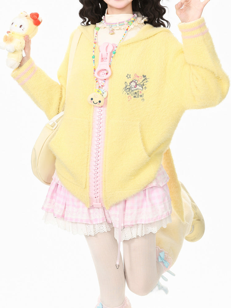 Kitty Melody Mohair Hoodies-Outerwear-ntbhshop