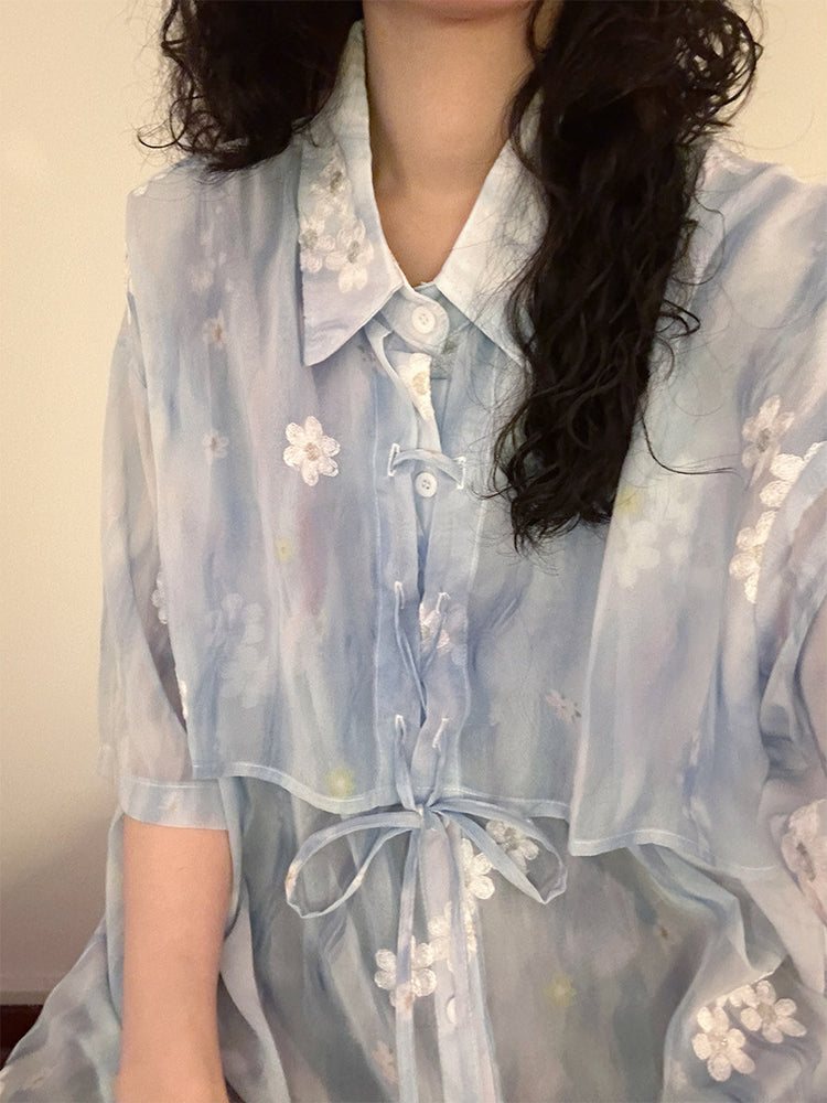 Bluebell Script Tie Shirts-Tops-ntbhshop