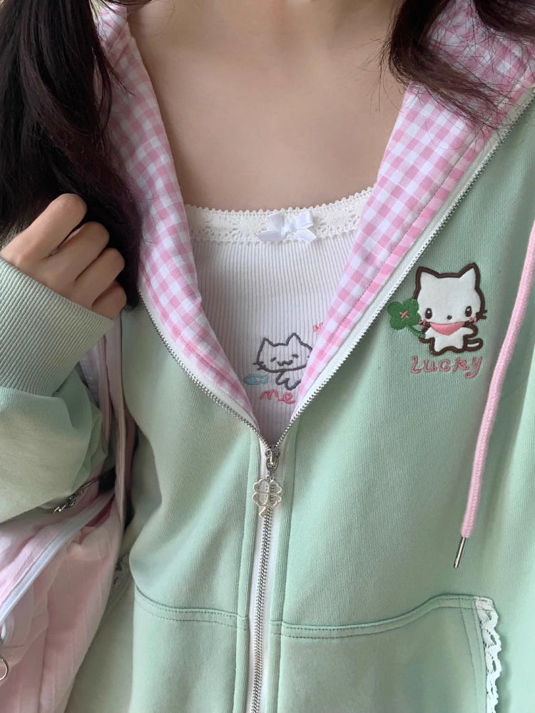 Meow Love Fish Ribbed Camisole-ntbhshop