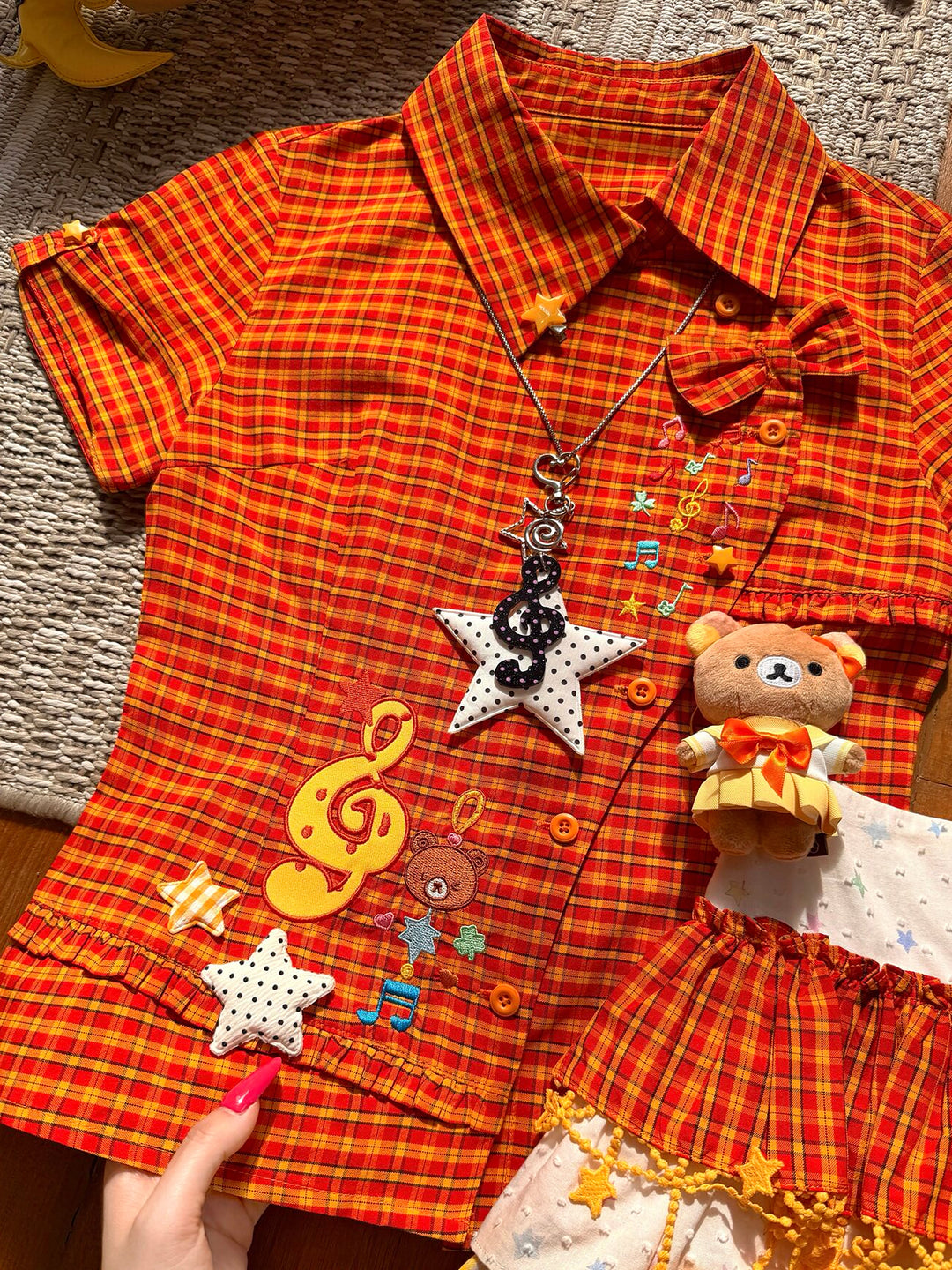 Bear Beat Plaid Shirts-Tops-ntbhshop