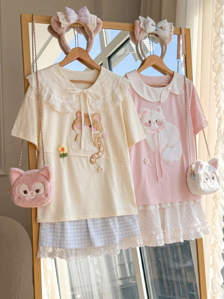 Butter Tabby Graphic Tee-Tops-ntbhshop