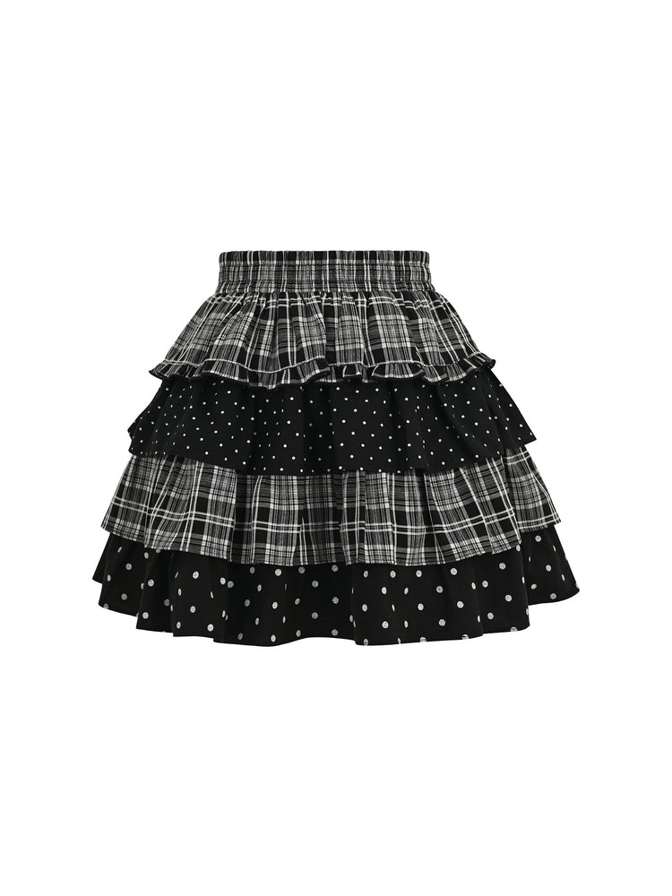 Dot Parade Cake Skirt-Bottoms-ntbhshop