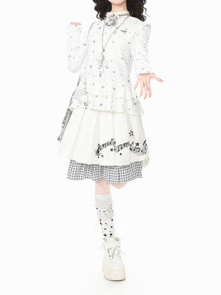 Starlit Dots Peplum Hoodies-Outerwear-ntbhshop
