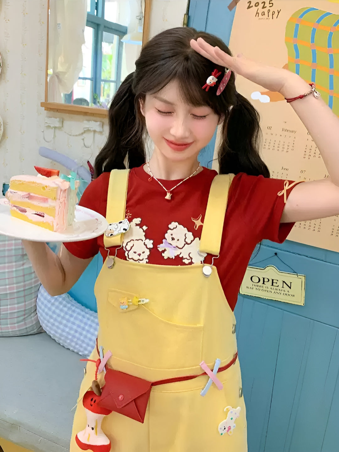 Cherry Puppy Crop Top-Tops-ntbhshop