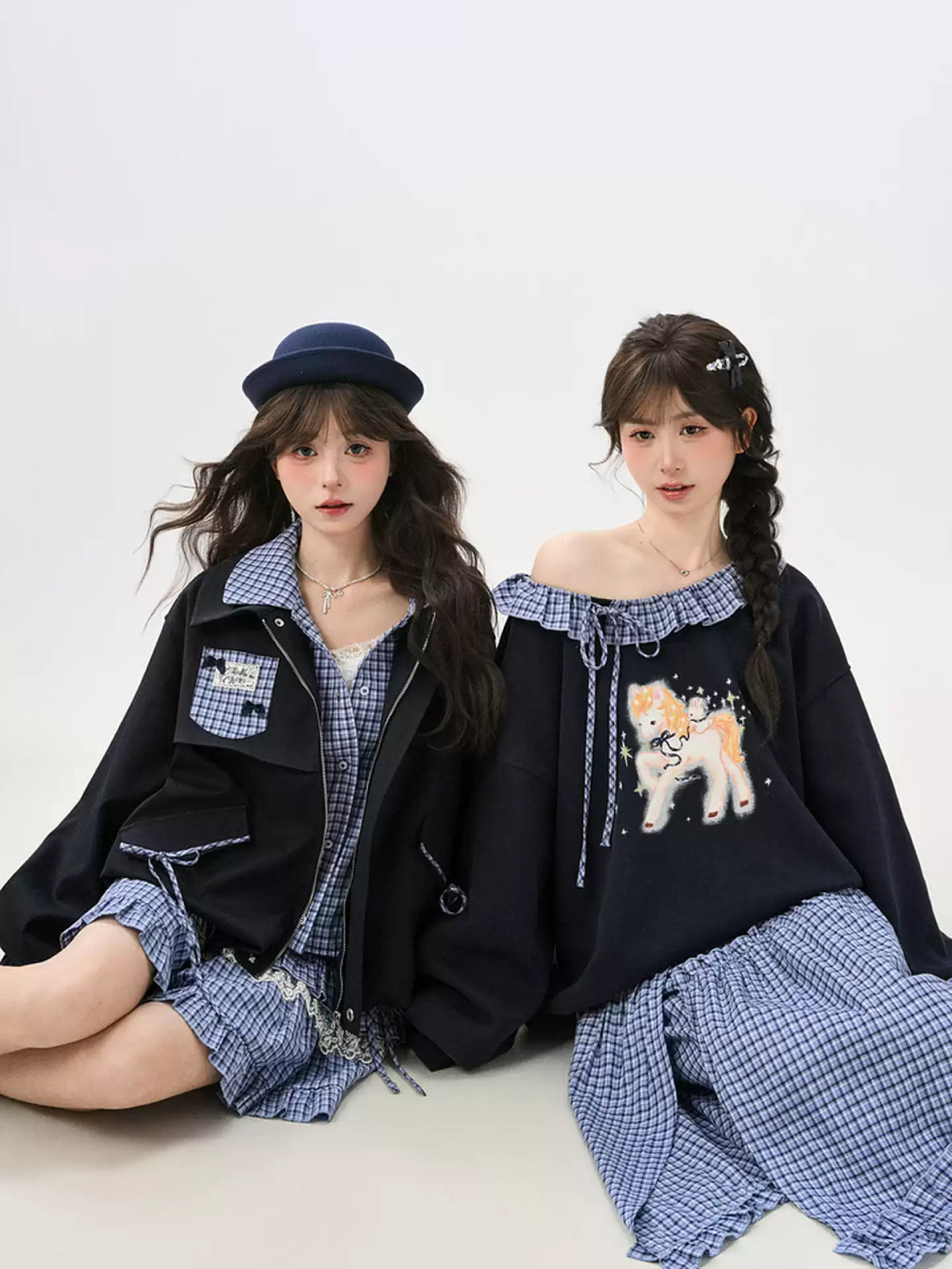 Midnight Unicorn Ruffle Sweatshirt-Tops-ntbhshop