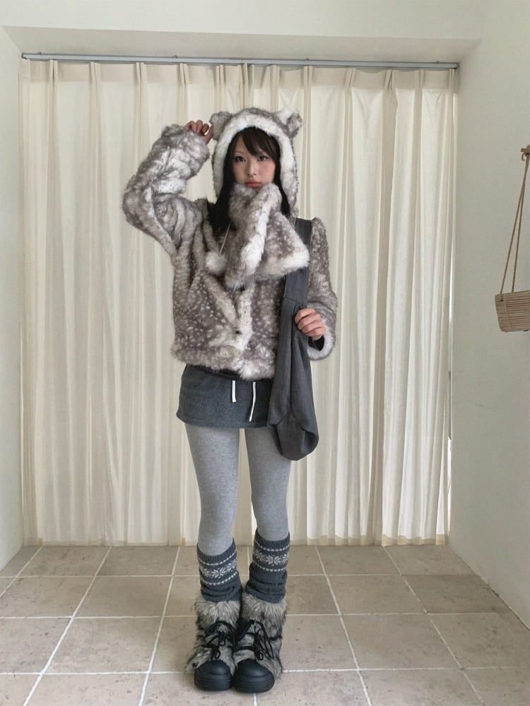 Snow Fawn Cozy Fur Scarves-ntbhshop