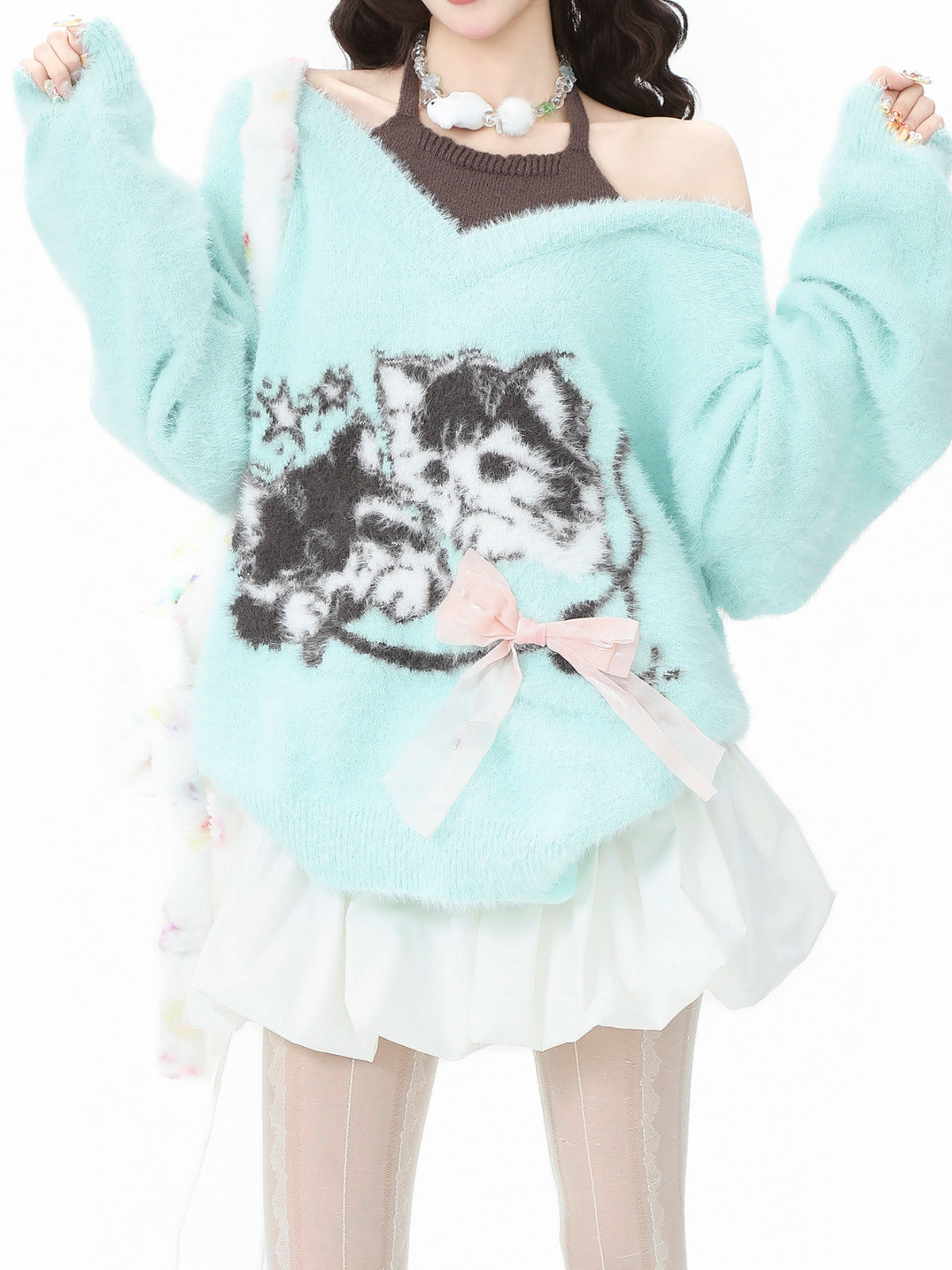 Kitten Cuddle Mohair Sweaters-Tops-ntbhshop