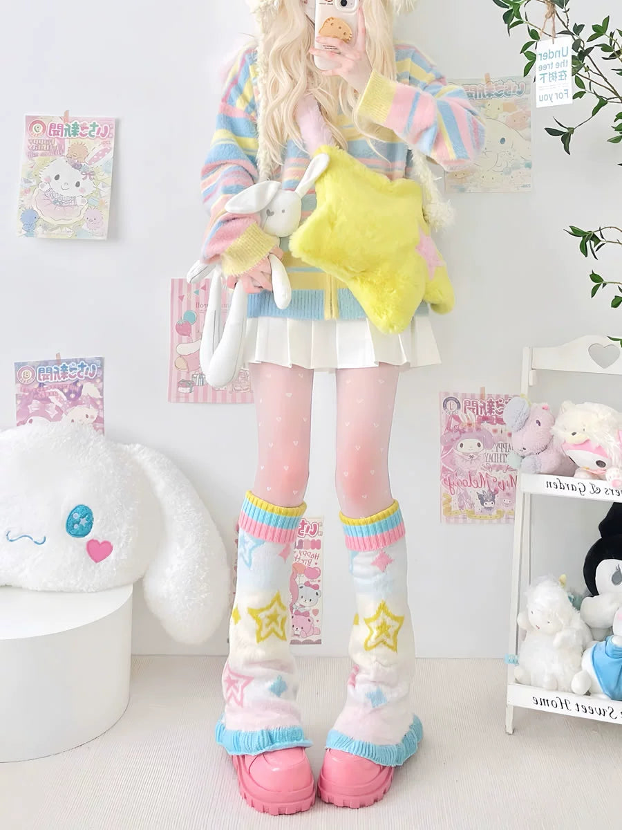 Candy Nova Flare Knit Leg Warmers-ntbhshop