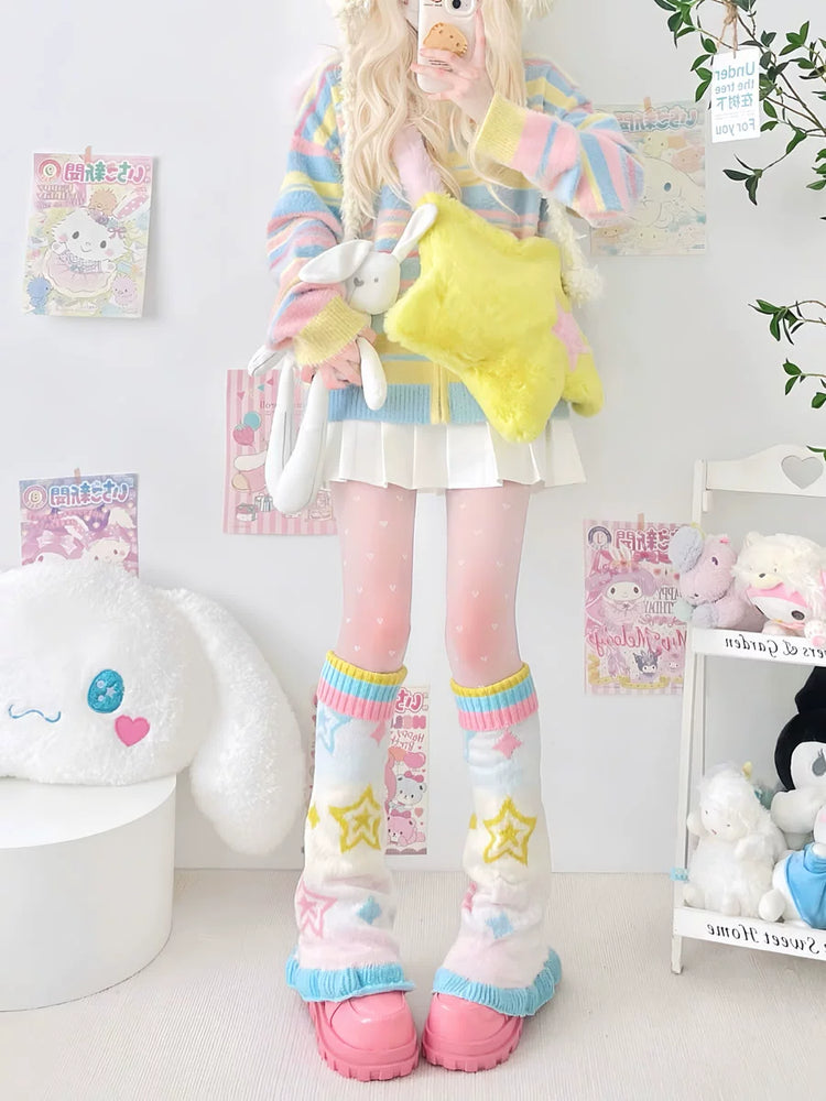 Candy Nova Flare Knit Leg Warmers-ntbhshop