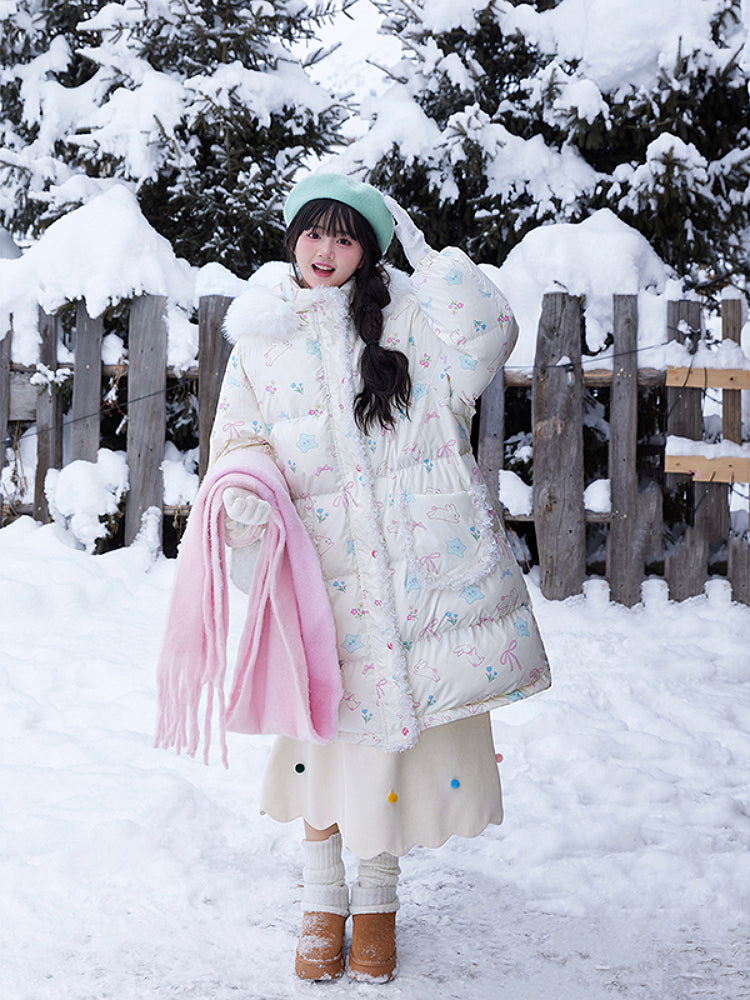 Bunny Meadow Dream Puffer Coat-ntbhshop