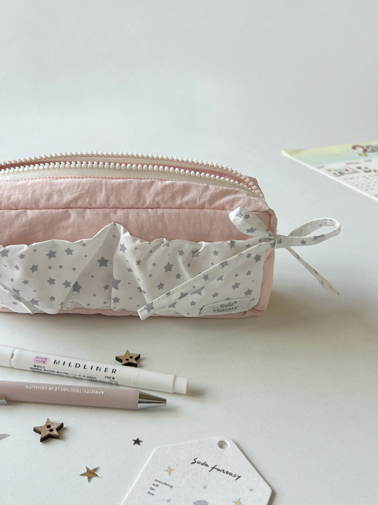 Ribbon Gather Toast Pencil Cases-Accessories-ntbhshop